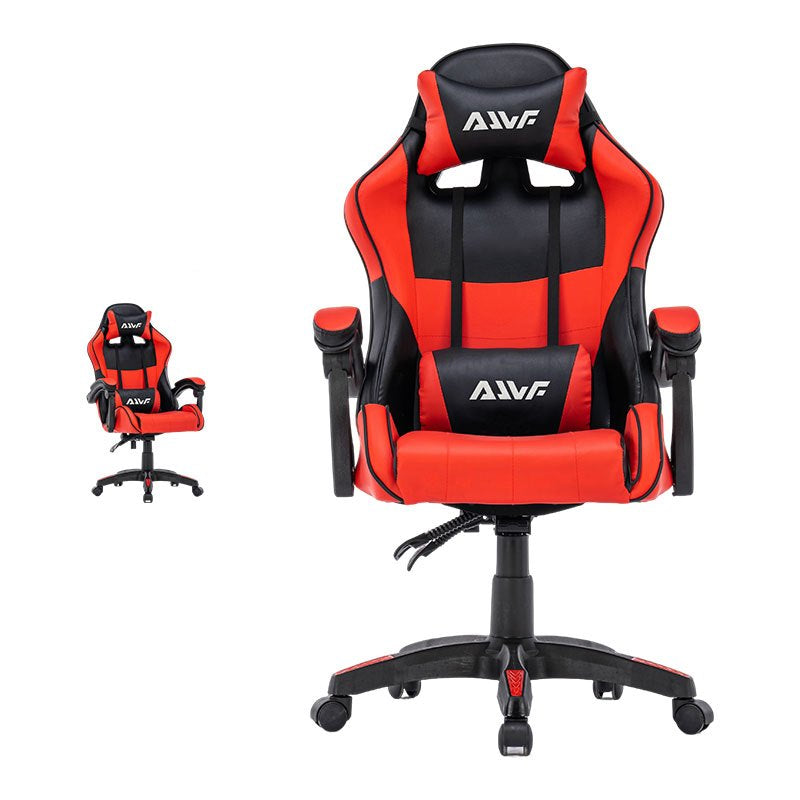 Gamestoel – Gaming Stoel – Game Stoel – Gaming Chair – Bureaustoel – Verstelbare Rugleuning – Ergonomisch Met Hoofd- En Lendensteun – 360° Draaibaar – Kunstleer Rood