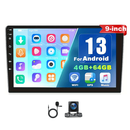 Auto-multimediaspeler – Android Carplay Systeem – Touchscreen Radio – Navigatiesysteem – Dashboard Speler – 9 Inch HD IPS Scherm – Wireless CarPlay & GPS Met Camera & Microfoon