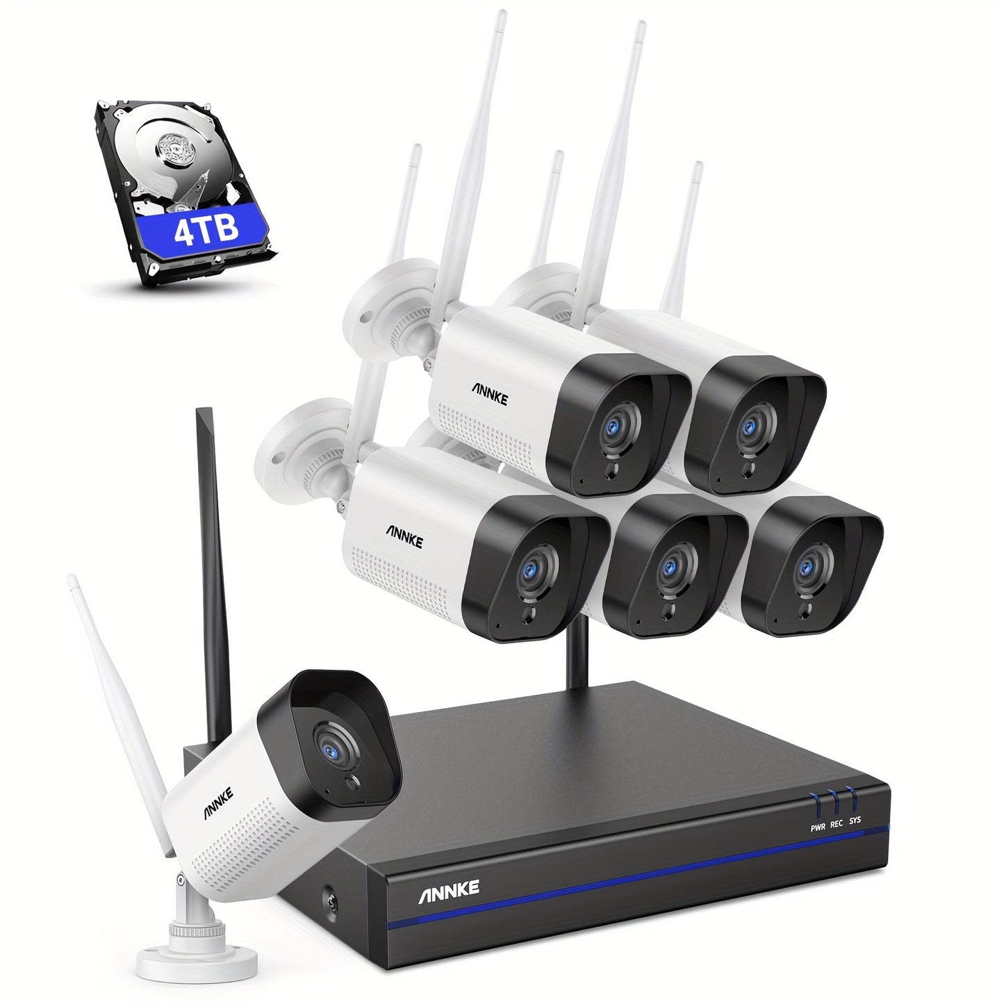 Bewakingscamera – Beveiligingscamera – Camerabewaking – Buitencamera – Draadloze Camera – 4TB Opslag – 30 Meter Nachtzicht – Personendetectie Met Tweerichtingsaudio
