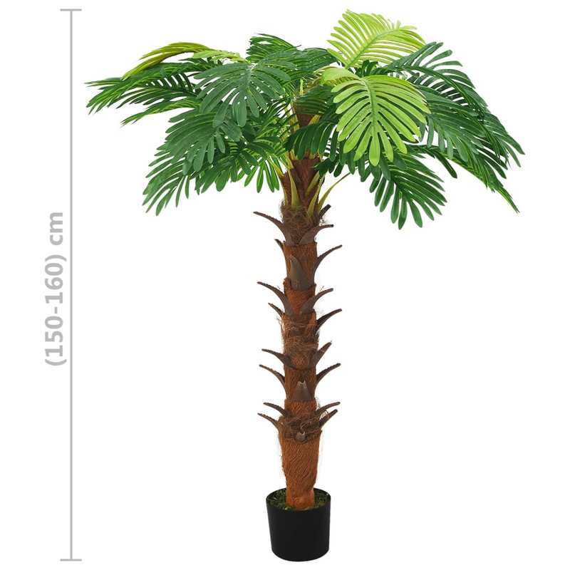 Kunstmatige Groene Plant – Nep Palmboom – Sierplant – Cycas Boom – Kamerplant – 160 cm Hoog – Met Pot