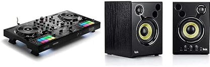 Hercules DJControl Inpulse 500 2-Deck USB DJ Controller for Serato DJ and DJUCED & Hercules DJMonitor 4-2 x 20 Watt RMS actieve DJ Monitor Speaker