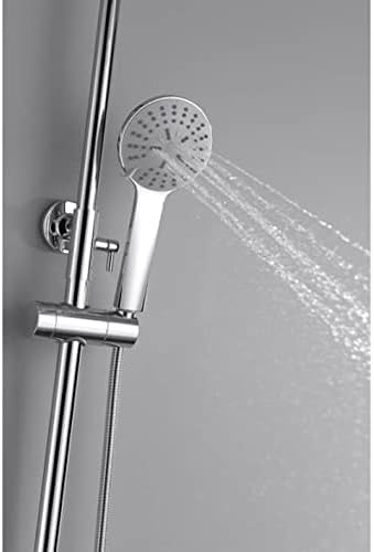 Doucheset – Douchekolom – Regendouche – Handdouche – Douchestang – Verstelbare Hoogte 95-132 cm – Chroom Roestvrij Staal