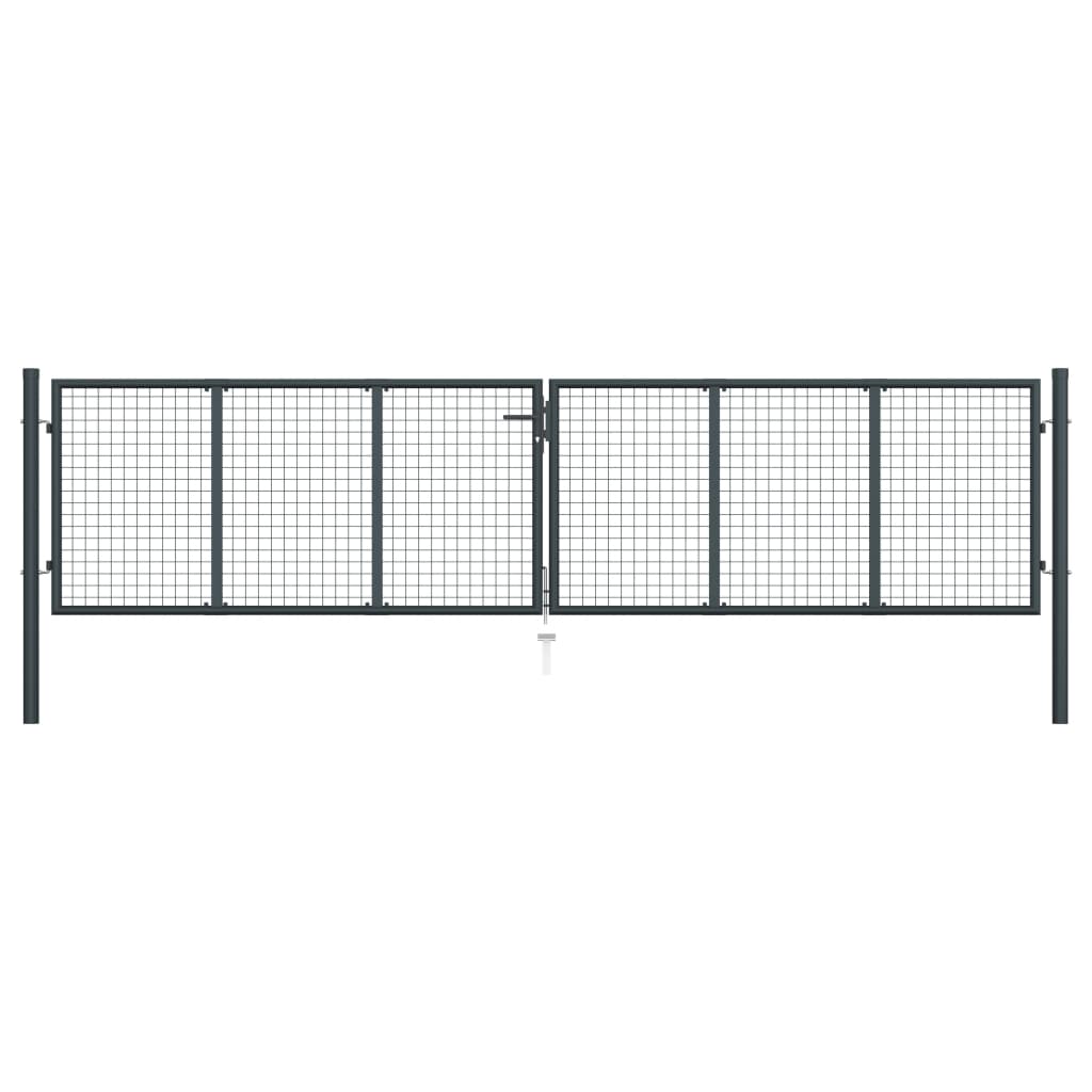 Tuingaas – Tuinpoort – Tuinafscheiding – Afsluiting – Gaashek – 400x150 cm – Gegalvaniseerd Staal – Roestbestendig