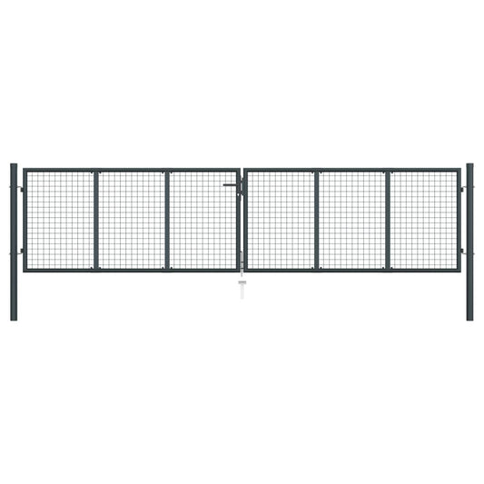 Tuingaas – Tuinpoort – Tuinafscheiding – Afsluiting – Gaashek – 400x150 cm – Gegalvaniseerd Staal – Roestbestendig