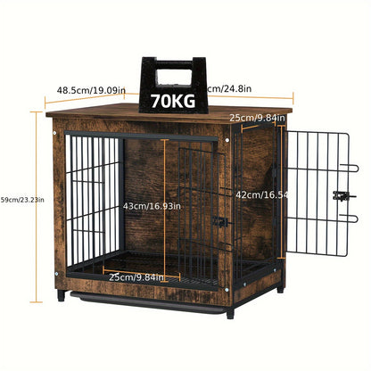 Hondenbench – Hondenkooi – Hondenhok – Reisbench – Bench – Houten Meubel – Dubbele Deuren – Uitneembare Bodemplaat – Maat S