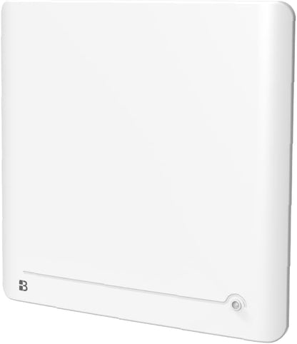 BESTHERM - 1500 W plug & play keramische droge inertie vaste elektrische radiator met Bestherm DIANE aanwezigheidsmelder horizontaal wit