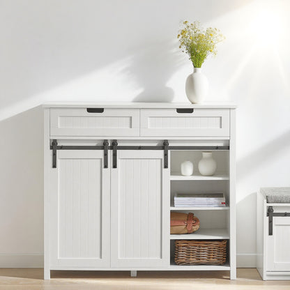 Dressoir – Opbergkast – Kastenmeubel – Kast Met Schuifdeuren – Sideboard – Compact Design 104x35x93 cm – MDF & Vezelplaat