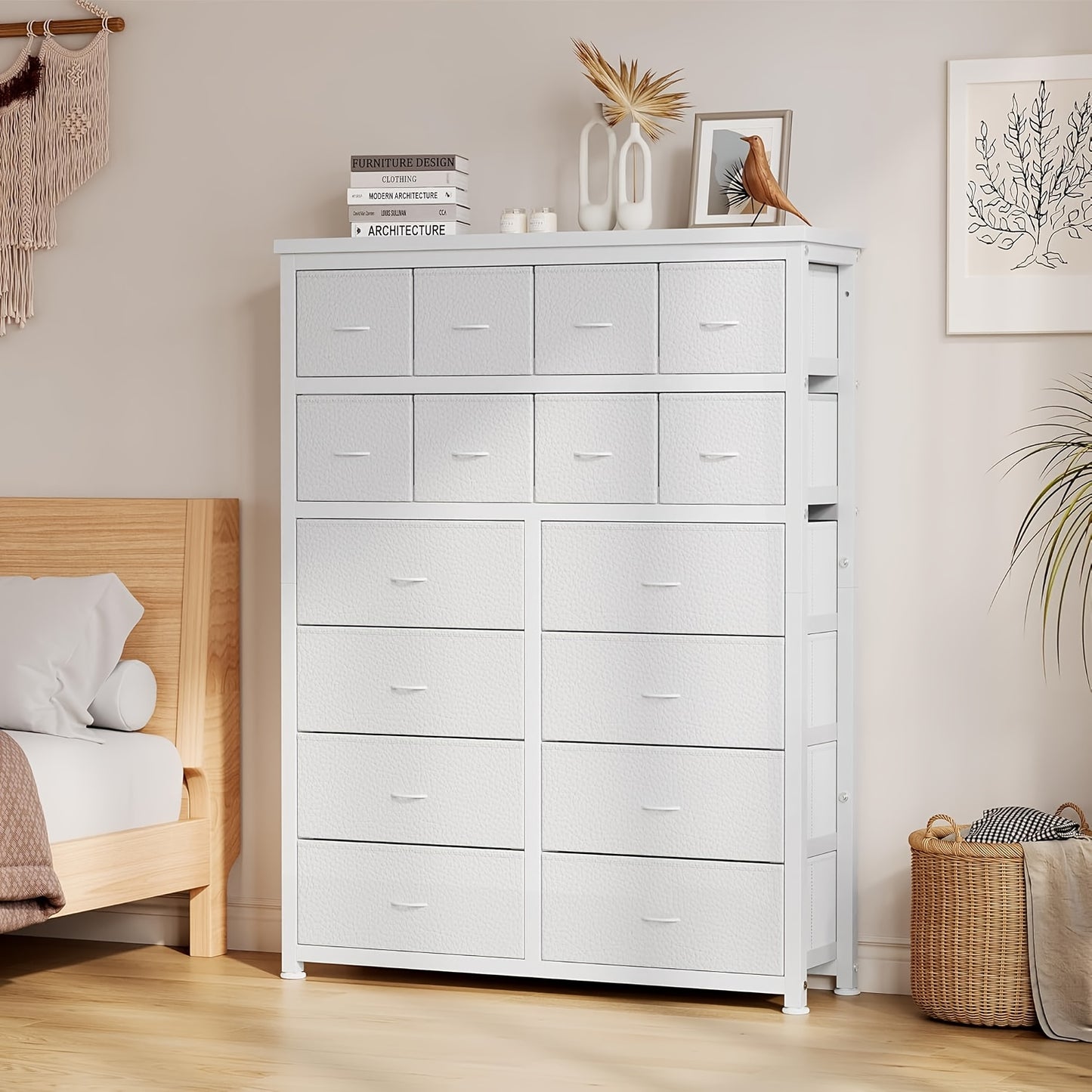 Ladekast – Ladenkast – Kommode – Opbergkast – Dressoir – 16 Stoffen Lades – Stevig Metaal & MDF – Vintage Design