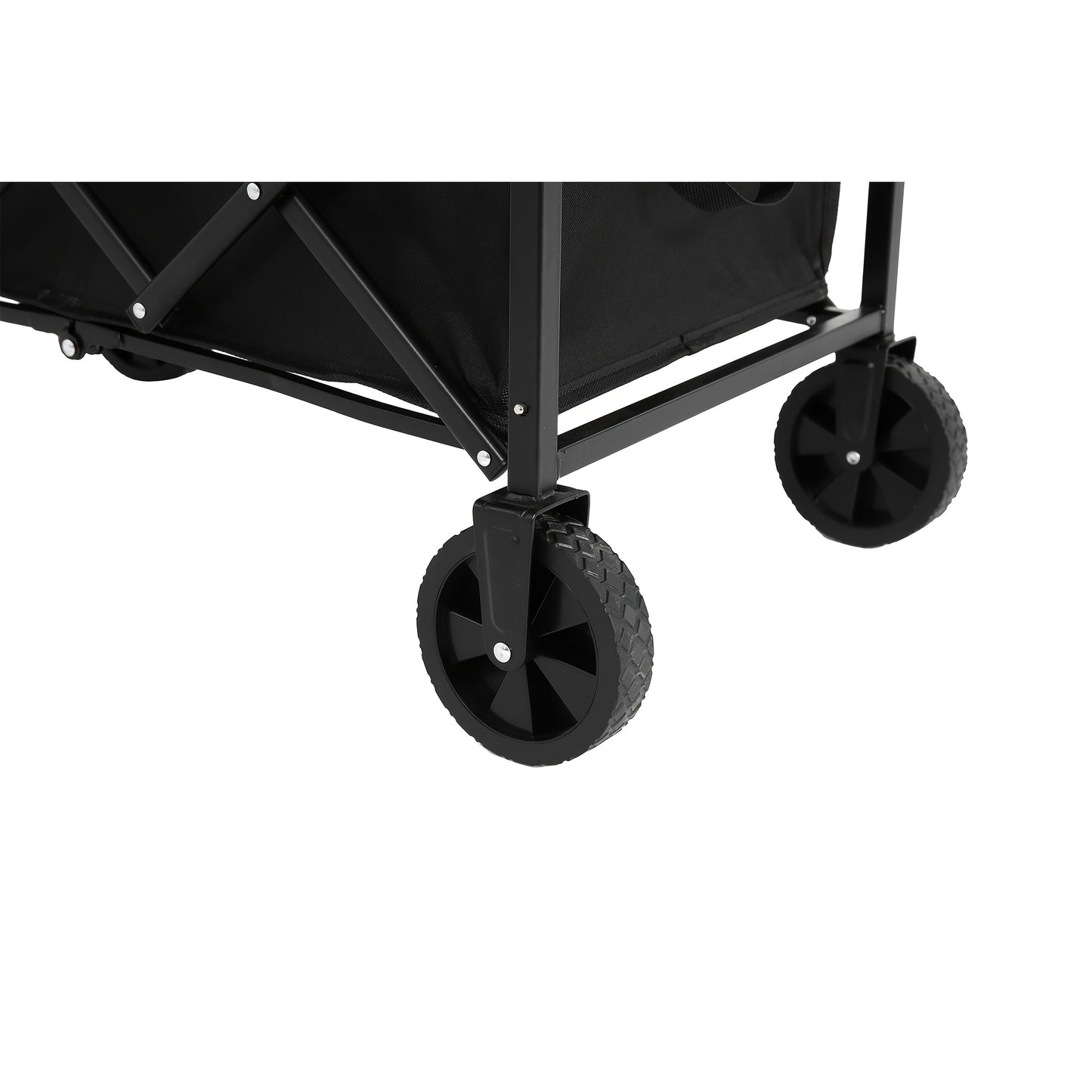 Bolderkar – Bolderwagen – Opvouwbare Kar – Strandkar – Trekkar – Lichtgewicht – Met Stalen Frame en Rubber Banden – Groen