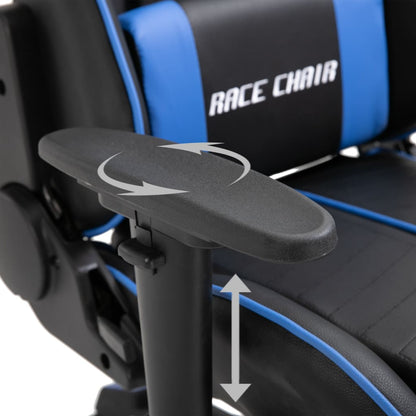 Gamingstoel – Bureaustoel – Racestoel – Gamestoel – Werkstoel – Ergonomisch Design – Verstelbare Rugleuning – Blauw