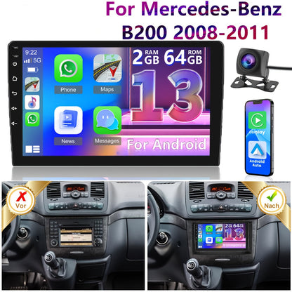 Autoradio – Multimedia Speler – Inbouw Radio – Navigatiesysteem – Touchscreen Radio – 9-inch Display – Android 13 Systeem – Draadloos CarPlay & Android Auto – GPS Navigatie – AHD Achteruitrijcamera Ondersteuning