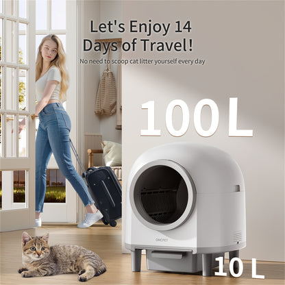 Automatische Kattenbak – Zelfreinigende Kattenbak – Slimme Kattenbak – Elektrische Kattenbak – Hygiënische Kattenbak – Variant Cat Shadow – 10 Veiligheidssensoren – App Bediening Met Geurcontrole