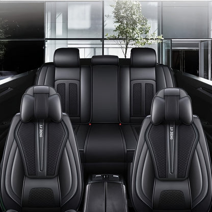 Autostoelhoes – Stoelhoes Auto – Auto Stoelbeschermer – Stoelhoezenset – Autostoelbekleding – Universeel – Waterdicht PU Leer – Comfortabele Sponsvulling