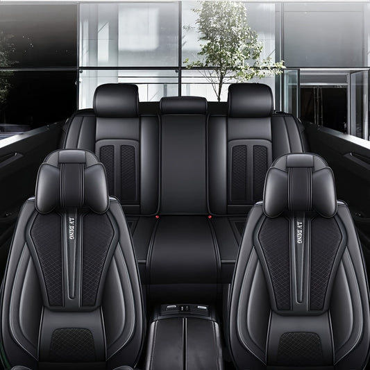 Autostoelhoes – Stoelhoes Auto – Auto Stoelbeschermer – Stoelhoezenset – Autostoelbekleding – Universeel – Waterdicht PU Leer – Comfortabele Sponsvulling