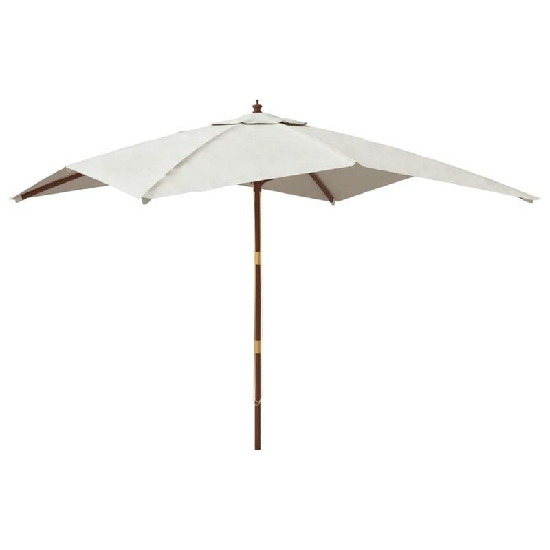 Parasol – Tuinparasol – Stokparasol – Zwembadparasol – Strandparasol – Houten Paal – Zandkleurig – 300x300x273 cm – UV-Bescherming – Waterafstotend