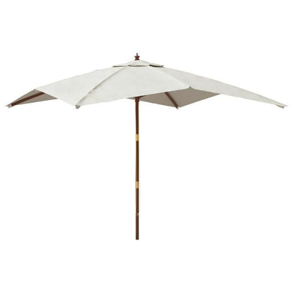 Parasol – Tuinparasol – Stokparasol – Zwembadparasol – Strandparasol – Houten Paal – Zandkleurig – 300x300x273 cm – UV-Bescherming – Waterafstotend