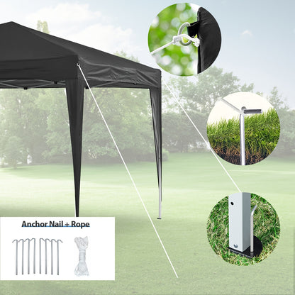 Partytent – Tuinpaviljoen – Feesttent – Opvouwbare Tent – Overkapping – 3x6 m – Waterdicht Met Zijwanden – Stevig Stalen Frame & UV-Bescherming