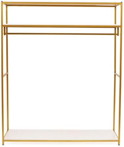 Metal Clothes Rail Wardrobe Ear Storage Display Stand Clothes Rods Freestanding Dressing Cabin Clothes Rack - QUORE