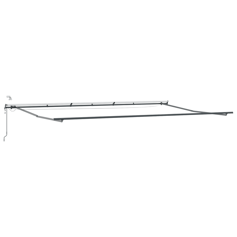 Zonnescherm – Zonwering – Terrasluifel – Balkonzonwering – Buitenluifel – Automatisch Oprolbaar – Rood-Wit Gestreept Polyester 600x300 cm