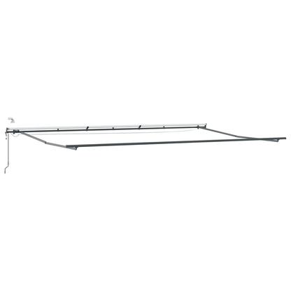 Zonnescherm – Zonwering – Terrasluifel – Balkonzonwering – Buitenluifel – Automatisch Oprolbaar – Rood-Wit Gestreept Polyester 600x300 cm