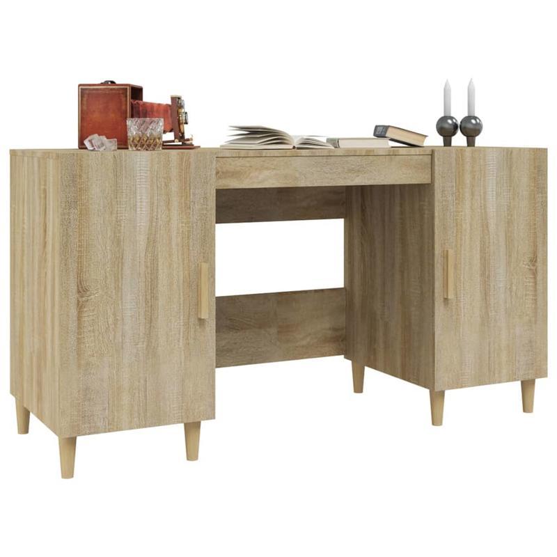 Bureau – Schrijftafel – Computertafel – Werkplek – Thuiswerkplek – Modern Minimalistisch – 140x50x75 cm – Sonoma Eiken Houtlook