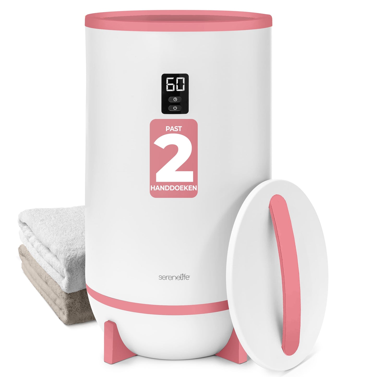 Handdoekenwarmer – Elektrische Handdoekenverwarmer – Handdoekdroger – Handdoekradiator – Warme Handdoeken – Roze Kleur – Timer Met Geurfunctie – Automatische Uitschakeling