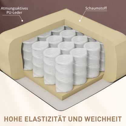 Massagestoel – Relaxstoel – Massagefauteuil – Wellnessstoel – Bruine Kunstleren Massagestoel – Compact Formaat 94x99x99 cm – Met Afstandsbediening