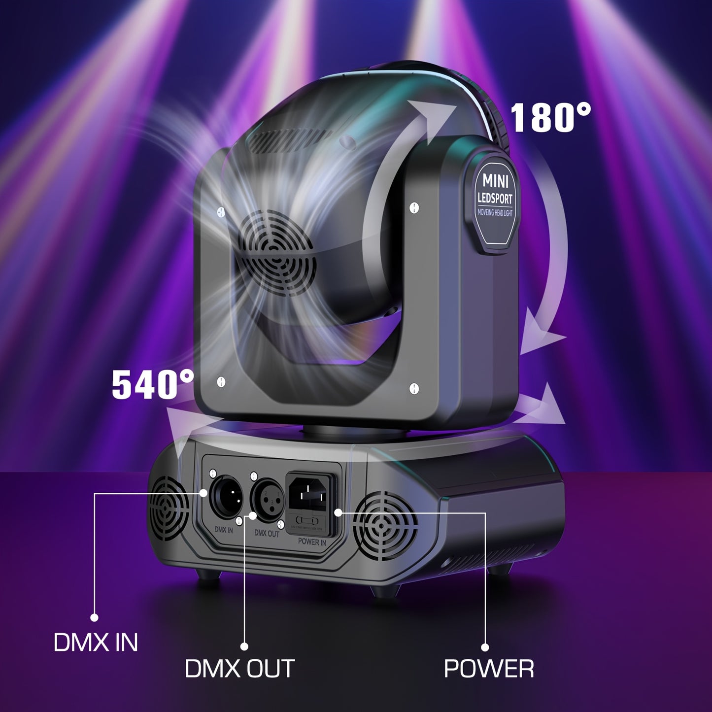 LED Moving Head – Stageverlichting – DJ Licht – Disco Spot – RGBW Beam – 4 Stuks 150W – 18 Prismatische Effecten – DMX512 & Sound Actief – Inclusief Flight Case