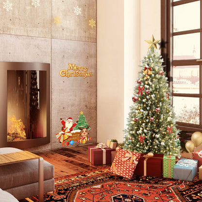 Kunstkerstboom – Namaak kerstboom – Decoratieve kerstboom – Sneeuweffect boom – PVC kerstboom – 225 cm Hoogte – Realistisch Sneeuweffect – Stevige Standaard