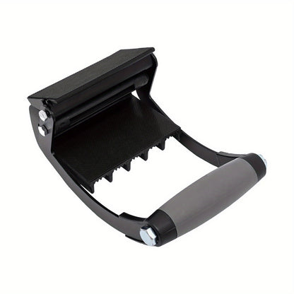 Plaatendrager – Paneeldrager – Platenvervoerder – Platenhulp – Draaghulp – Ergomische Grip – Max. Opening 14 cm – Nylon, Rubber en Ijzer