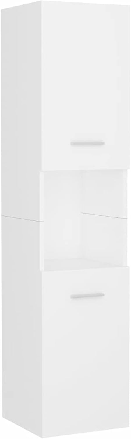 Gecheer Bathroom Furniture Set 4 Piece Storage Bathroom Cabinet Laundry Room Cabinet Rack Furniture Set White Chipboard Bathroom Furniture Sets - QUORE