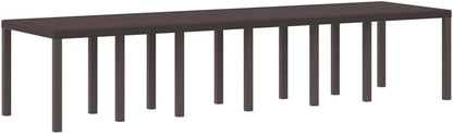 Tuin Eettafel – Buitentafel – Terrastafel – Dining Tafel – Buitenmeubel – Poly Rattan – Weerbestendig – Stevig Stalen Frame – 350x100x73 cm