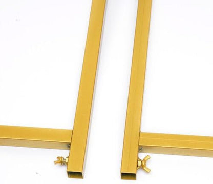 Metal Clothes Rail Wardrobe Ear Storage Display Stand Clothes Rods Freestanding Dressing Cabin Clothes Rack - QUORE