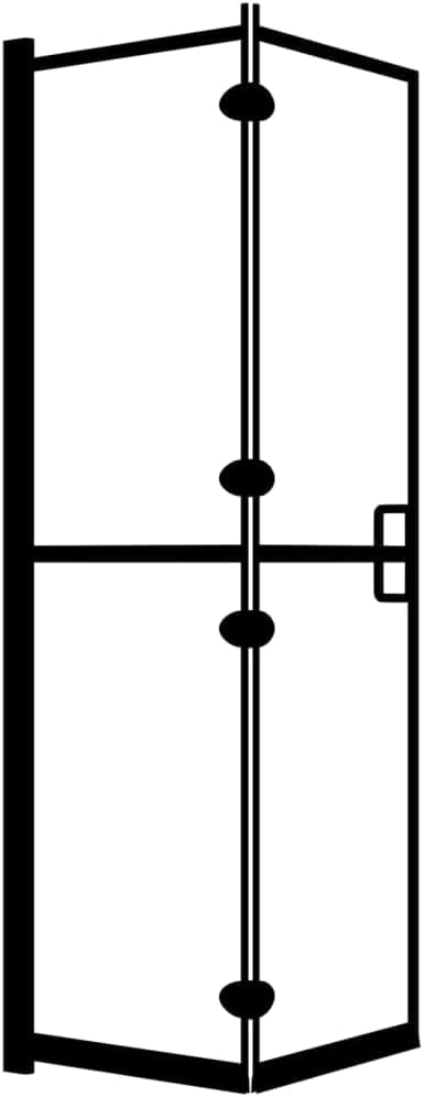 vidaXL Douchewand inklapbaar 80x140 cm ESG zwart
