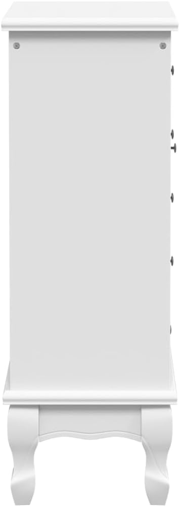 5 Drawer and 2 Shelves Chest of Drawers (White) Dresser Drawers Cabinet Chest of Drawers