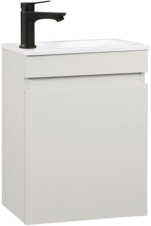Gasten-wc wastafel set badkamermeubel 40cm, voorgemonteerd, kleine wastafel met onderkast (Cashmere 40cm, Zonder kraan)