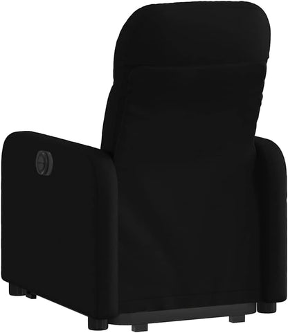 Relaxstoel met Opstahulp – Tv-stoel – Ligstoel – Enkel Ligstoel – Relaxstoel Woonkamer – Elektrische Opstahulp – Handmatige Ligfunctie – Zwarte Stof