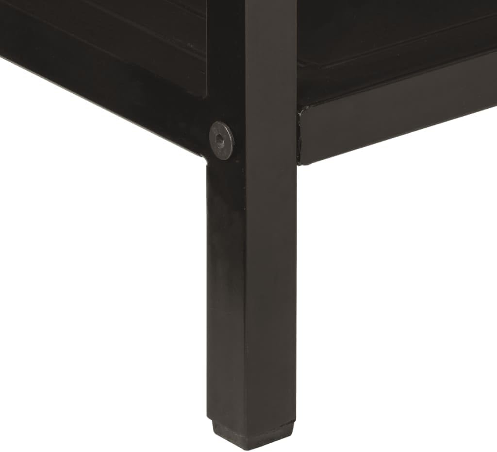 vidaXL Wall table 100x35x76 cm solid mango wood and iron, cabinet, hallway cabinet, hallway cabinet, side cabinet, entrance cabinet, side shelf, high shelf, TV console, media cabinet