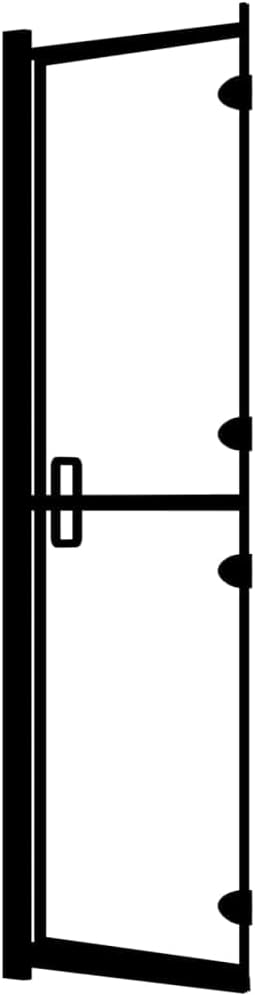 vidaXL Douchewand inklapbaar 80x140 cm ESG zwart