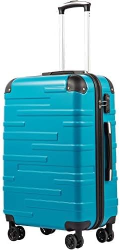 COOLIFE Reiskoffer hardshell koffer Grote Inchecken Uitbreidbare Koffer Bagage Lichtgewicht Reiskoffer incl. TSA-slot trolley bagage rolkoffer 4 wielen ABS harde schaal (Meer Blauw, 77cm-93L)