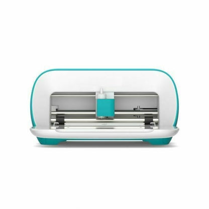 Snijmachine Wit en Turquoise – Snijplotter, Hobbyplotter, Stickermachine, Knutselmachine – Snijden zonder snijmat mogelijk – Inclusief 6 gereedschappen