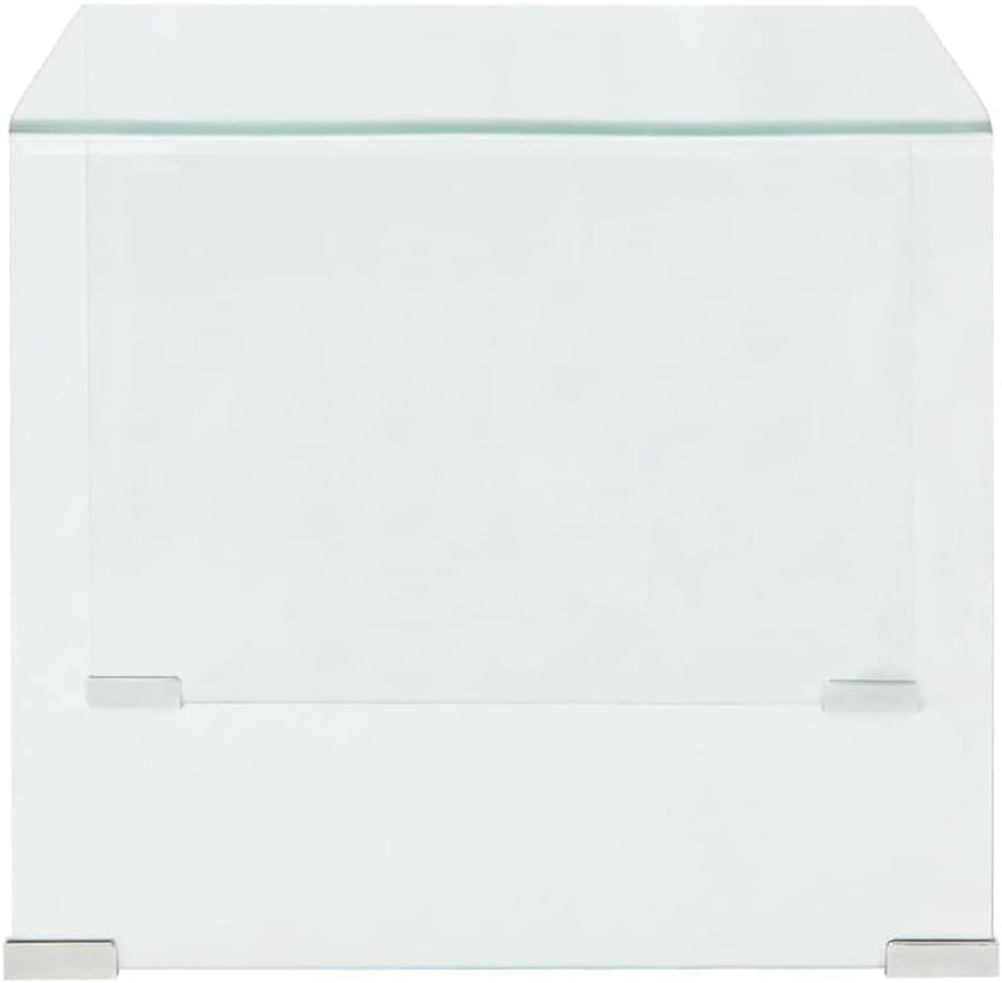 vidaXL Salontafel Transparant Gehard Glas Salon Huiskamer Bijzettafel Tafeltje