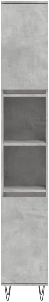 Gecheer 3 Piece Bathroom Furniture Set Bathroom Storage Cabinet Cabinet Bathroom Storage Furniture Concrete Grey Engineered Wood Type5 - QUORE