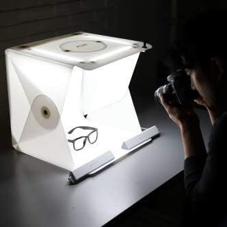 Foldio2 Plus + 360 Studio Set (15" Foto Lightbox Set met Extra Lights & Smart 360 Fotografie Draaitafel/Met 10" Bluetooth 360 Draaitafel/Witte & Zwarte Achtergrond Vellen Inbegrepen)