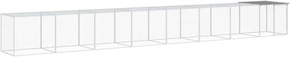 Kippenhok – Kippenren – Dierenverblijf – Pluimveehok – Buitenverblijf – Gegalvaniseerd Staal – Beschermend Dak – 103x98x90 cm – Lichtgrijs