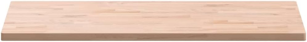 Houten Badkamerblad – Werkblad – Plank – Aanrechtblad – Blad – Massief Beukenhout – 100x50x2,5 cm – Afgeronde Hoeken – Duurzaam En Gemakkelijk Schoon Te Maken