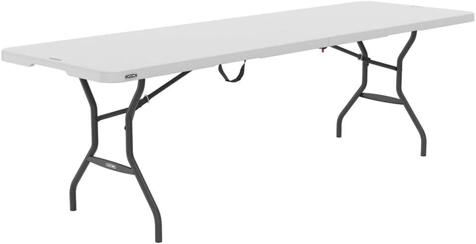 Lifetime Klaptafel, graniet, wit, 244,5 x 76,1 x 73,6 cm