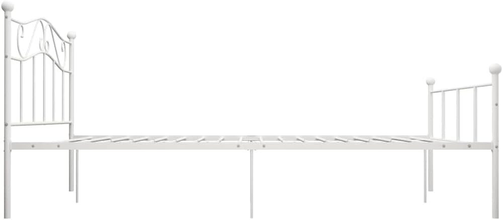 vidaXL Bedframe metaal wit 160x200 cm