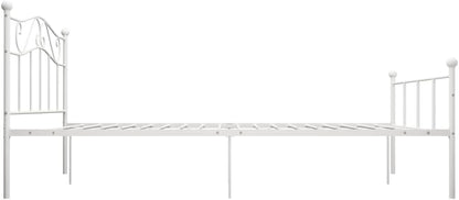 vidaXL Bedframe metaal wit 160x200 cm