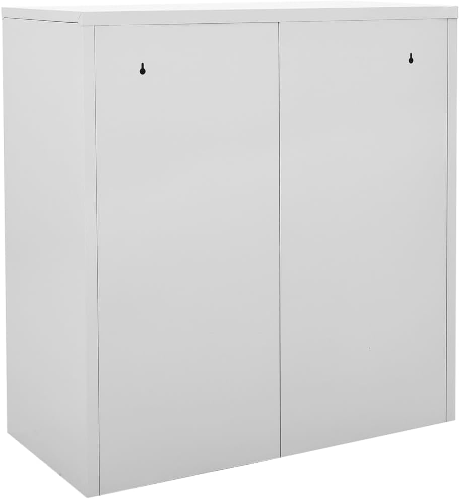 vidaXL Locker cabinet 90x45x92.5cm steel light grey, locker cabinet, wardrobe, closet, locker cabinets, wardrobes, wardrobes, office cabinet, office cabinets - QUORE